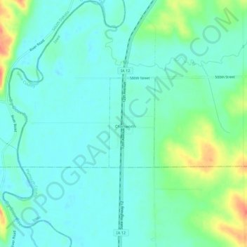 Chatsworth地形图、海拔、地势