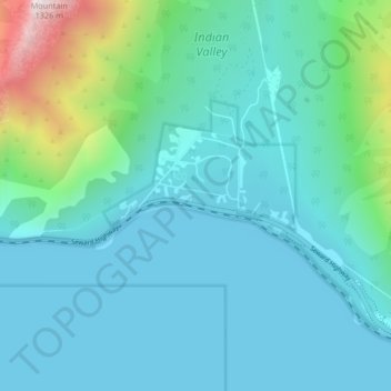 Indian地形图、海拔、地势