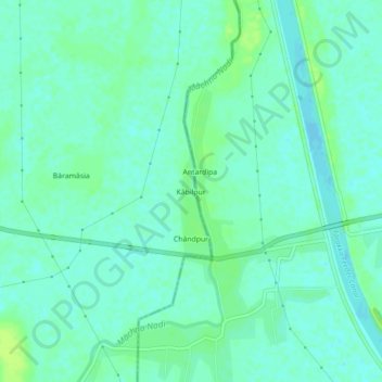 Kabilpur地形图、海拔、地势