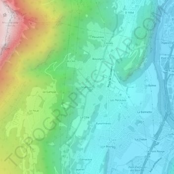 Malhivert地形图、海拔、地势