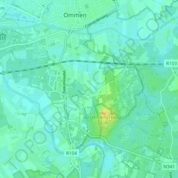 Besthmen地形图、海拔、地势