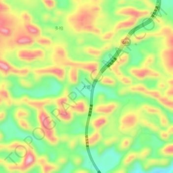 大雅地形图、海拔、地势