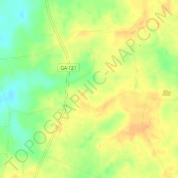 Donaldson North Dam地形图、海拔、地势