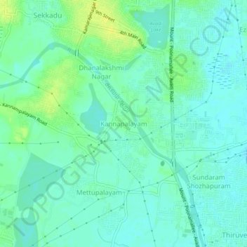 Kannapalayam地形图、海拔、地势