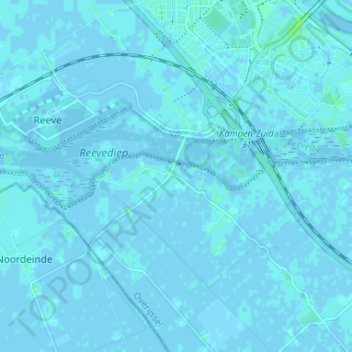De Roskam地形图、海拔、地势