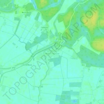 San Matteo delle Chiaviche地形图、海拔、地势