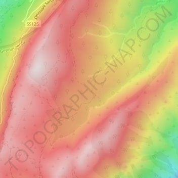 Ghivine地形图、海拔、地势