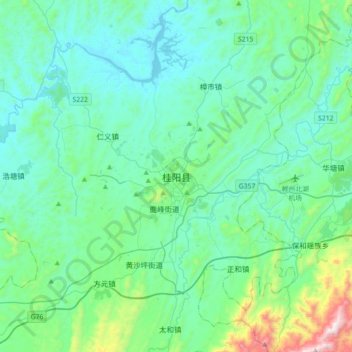 桂阳县地形图、海拔、地势