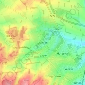 Littleton地形图、海拔、地势