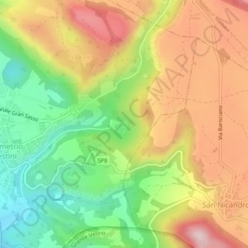 Sinizzo地形图、海拔、地势
