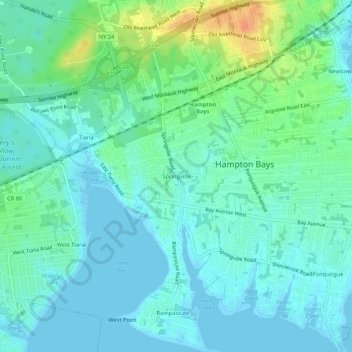 Springville地形图、海拔、地势