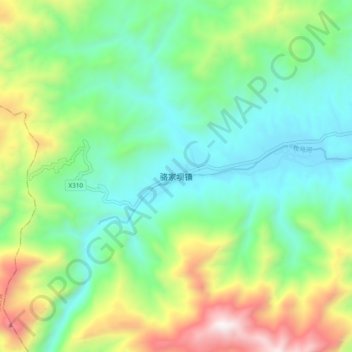 骆家坝镇地形图、海拔、地势
