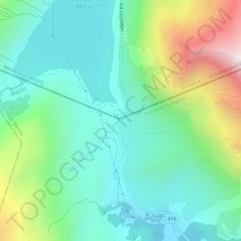 Col du Lukmanier地形图、海拔、地势