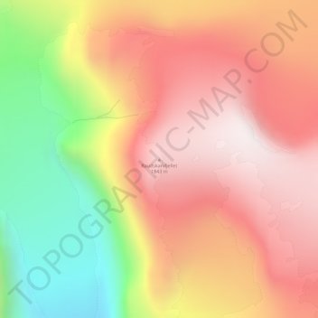 Raudskarvfjellet地形图、海拔、地势