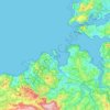 拉科魯尼亞地形图、海拔、地势