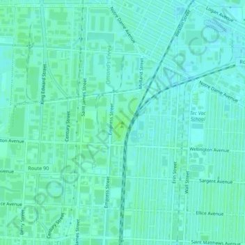 Garbage Hill地形图、海拔、地势