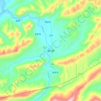 阜川镇地形图、海拔、地势