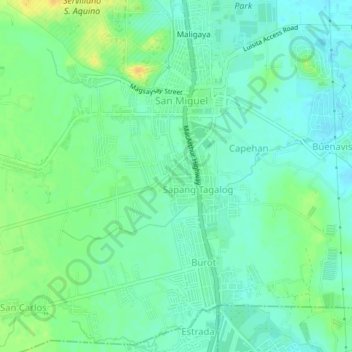 San Francisco地形图、海拔、地势