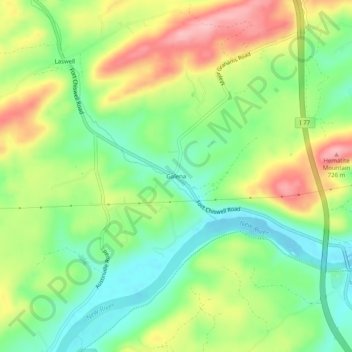 Galena地形图、海拔、地势