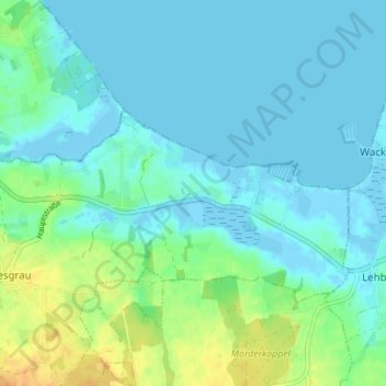 Koppelheck地形图、海拔、地势
