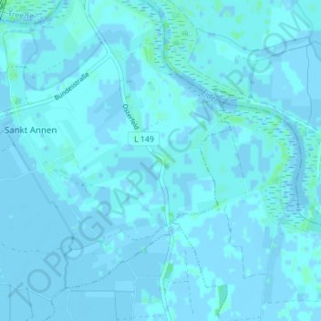 Österfeld地形图、海拔、地势