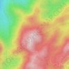 西方山地形图、海拔、地势