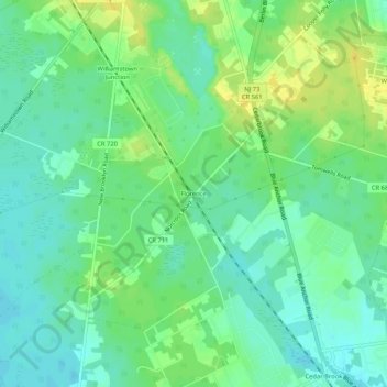 Florence地形图、海拔、地势