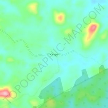 Carajas地形图、海拔、地势