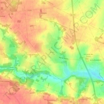 Muzon地形图、海拔、地势