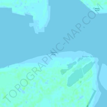 Nunam Iqua地形图、海拔、地势