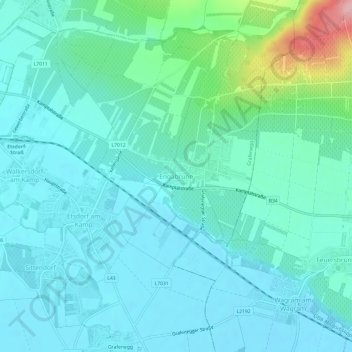 Engabrunn地形图、海拔、地势