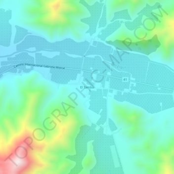 El Tambo地形图、海拔、地势