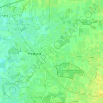 Nijstad地形图、海拔、地势