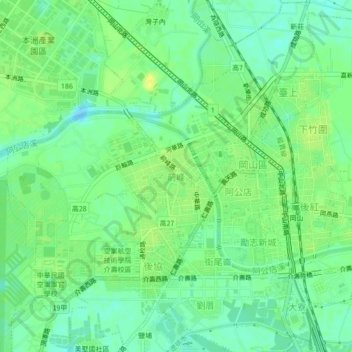 前峰地形图、海拔、地势