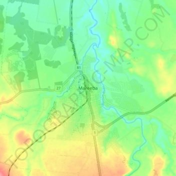 Mareeba地形图、海拔、地势