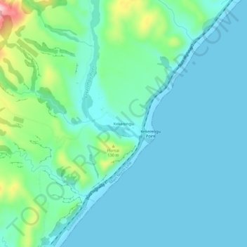 Kekerengu地形图、海拔、地势