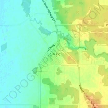 St. Malo地形图、海拔、地势