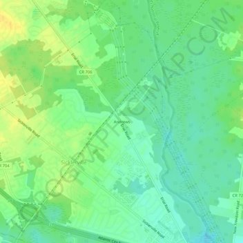 Andrews地形图、海拔、地势