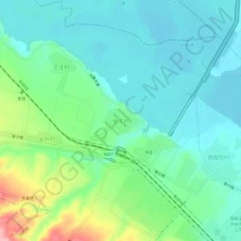 堡子村地形图、海拔、地势