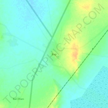 Bap地形图、海拔、地势