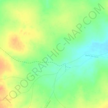 Pedra Furada地形图、海拔、地势