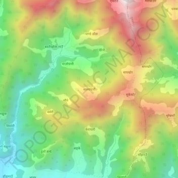 Sallaghari地形图、海拔、地势