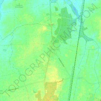 La Commodité地形图、海拔、地势