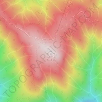Mount Selma地形图、海拔、地势