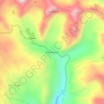 Tullpacancha地形图、海拔、地势