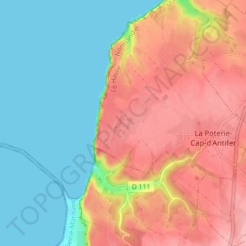 Le Presbytère地形图、海拔、地势