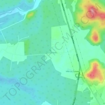 Los Tilos地形图、海拔、地势