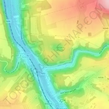 Montorgueil地形图、海拔、地势