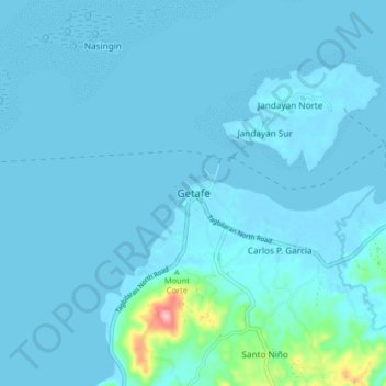 Getafe地形图、海拔、地势