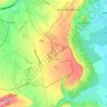 Hartley Mauditt地形图、海拔、地势